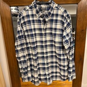 Eddie Bauer Navy and Cream Flannel Shirt